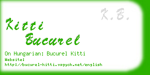 kitti bucurel business card